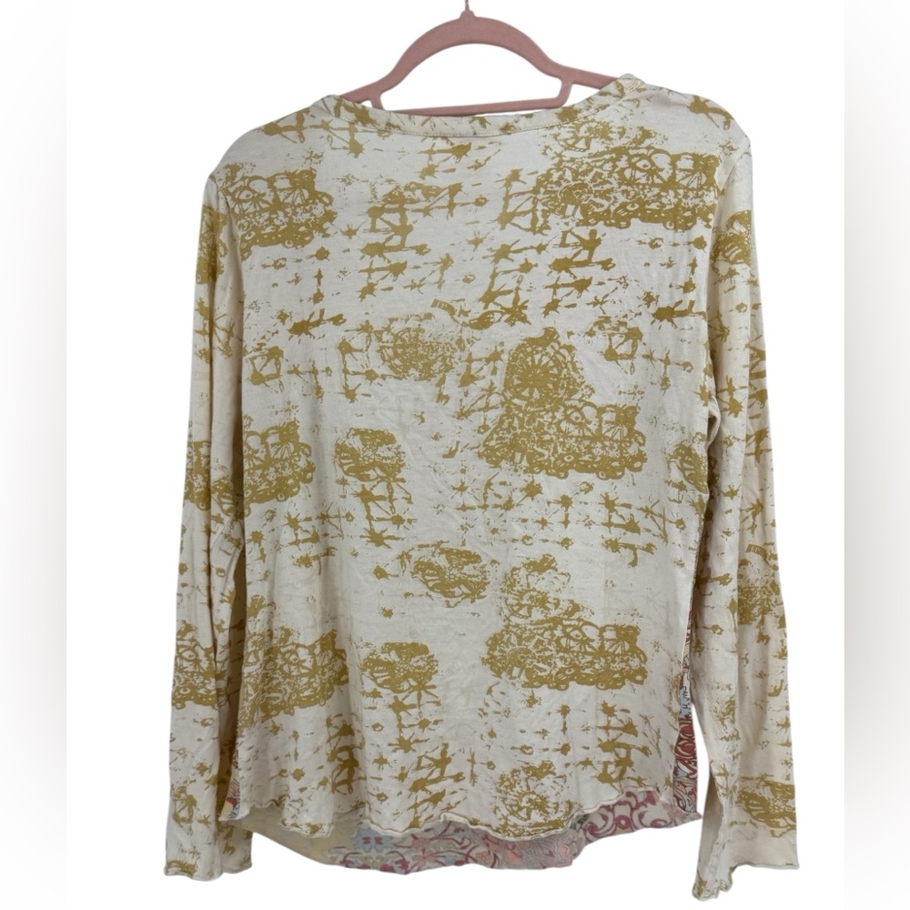 Sundance Artisan Patchwork Floral Embroidered Top… - image 5